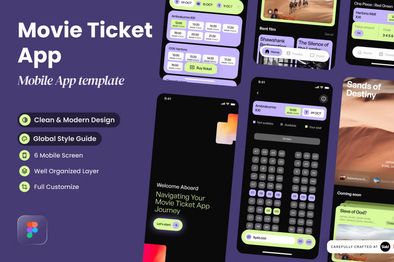 Screenshot from FlickTix - Movie Ticket Mobile App by slabdsgn, one of Cynthia's favorite graphics Authors. 
