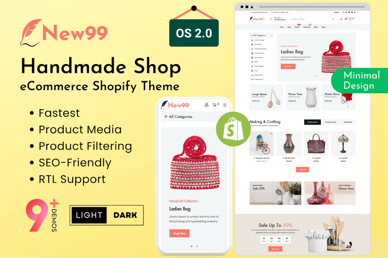 New99 - Handmade Shop eCommerce Shopify Theme 2.0