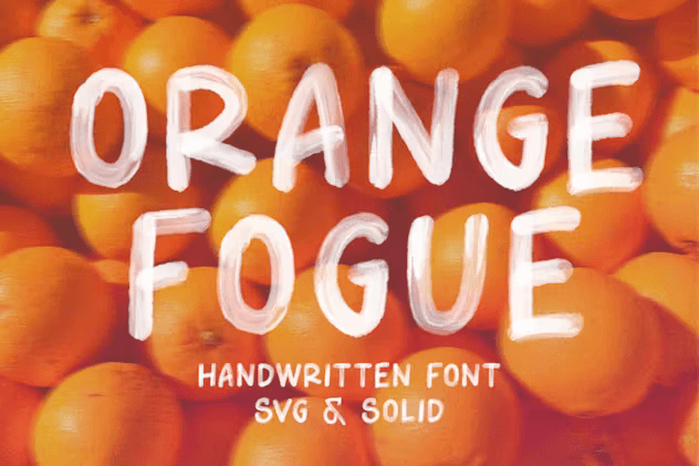 Orange Fogue - SVG Font