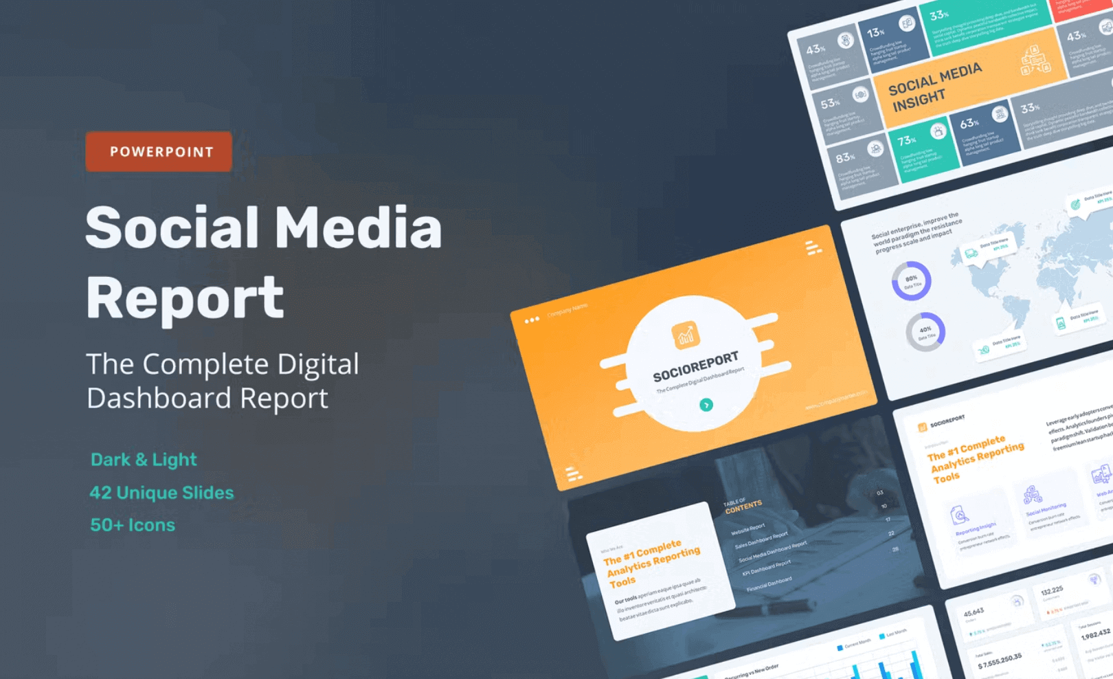 Social Media PowerPoint Presentaion Template pack by appiqa.