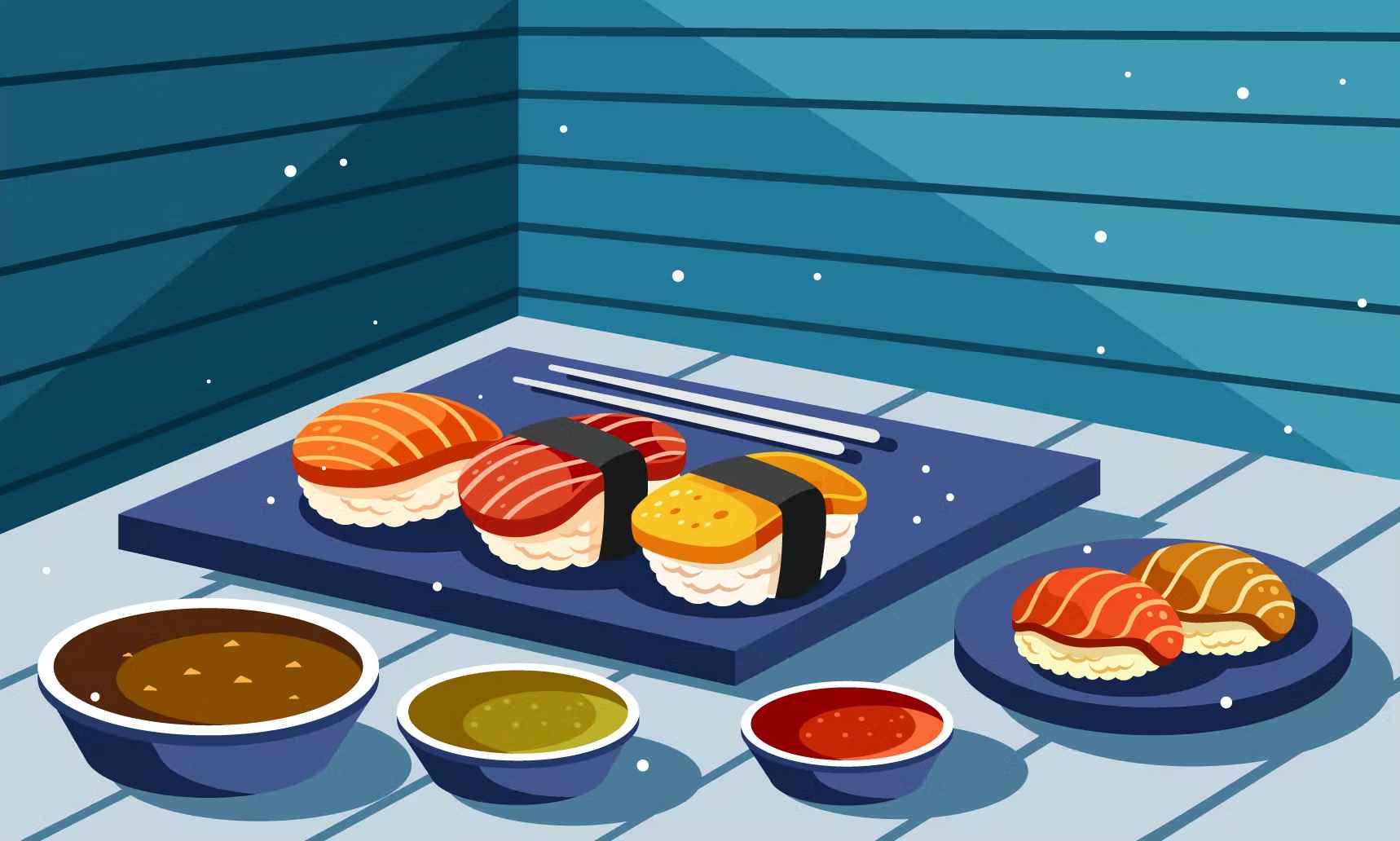An Illustration of sushi by IanMikraz