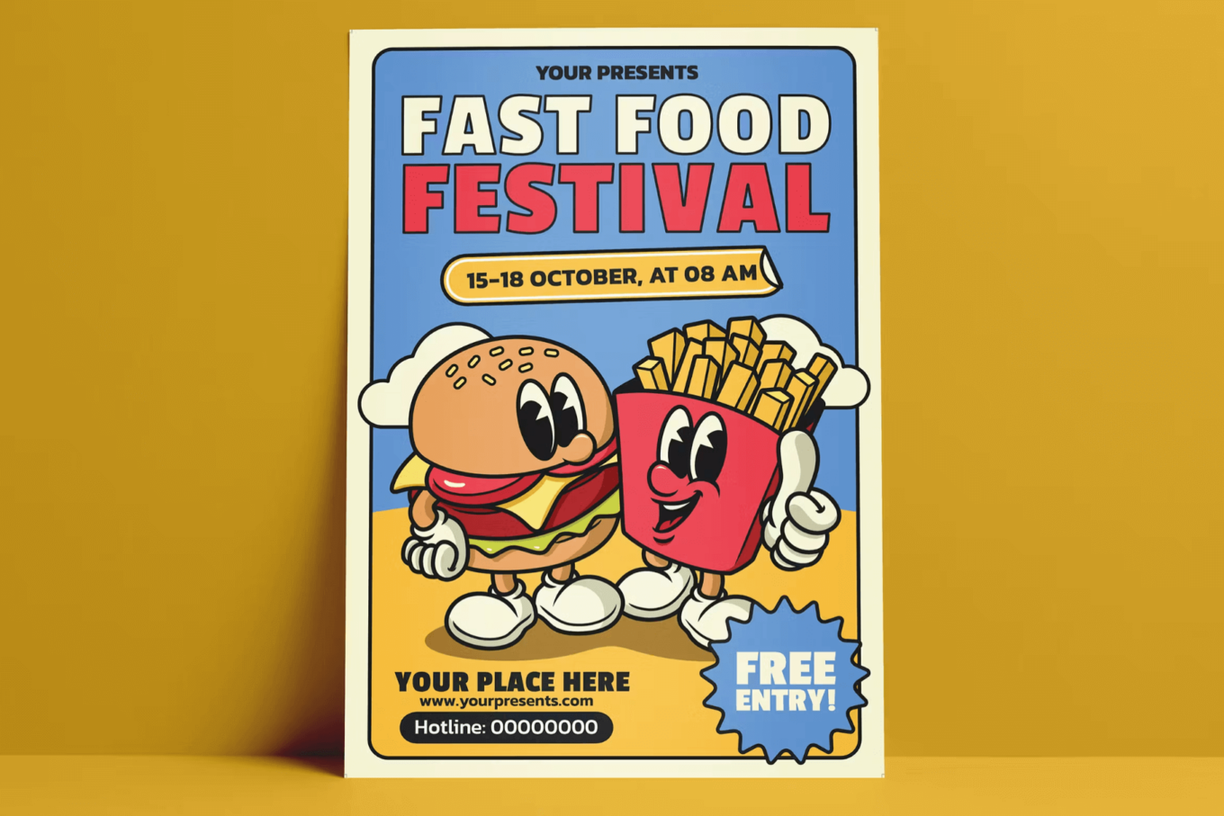 Fast Food Festival Flyer by graptailstudio, one of Monie's favorite graphics items.