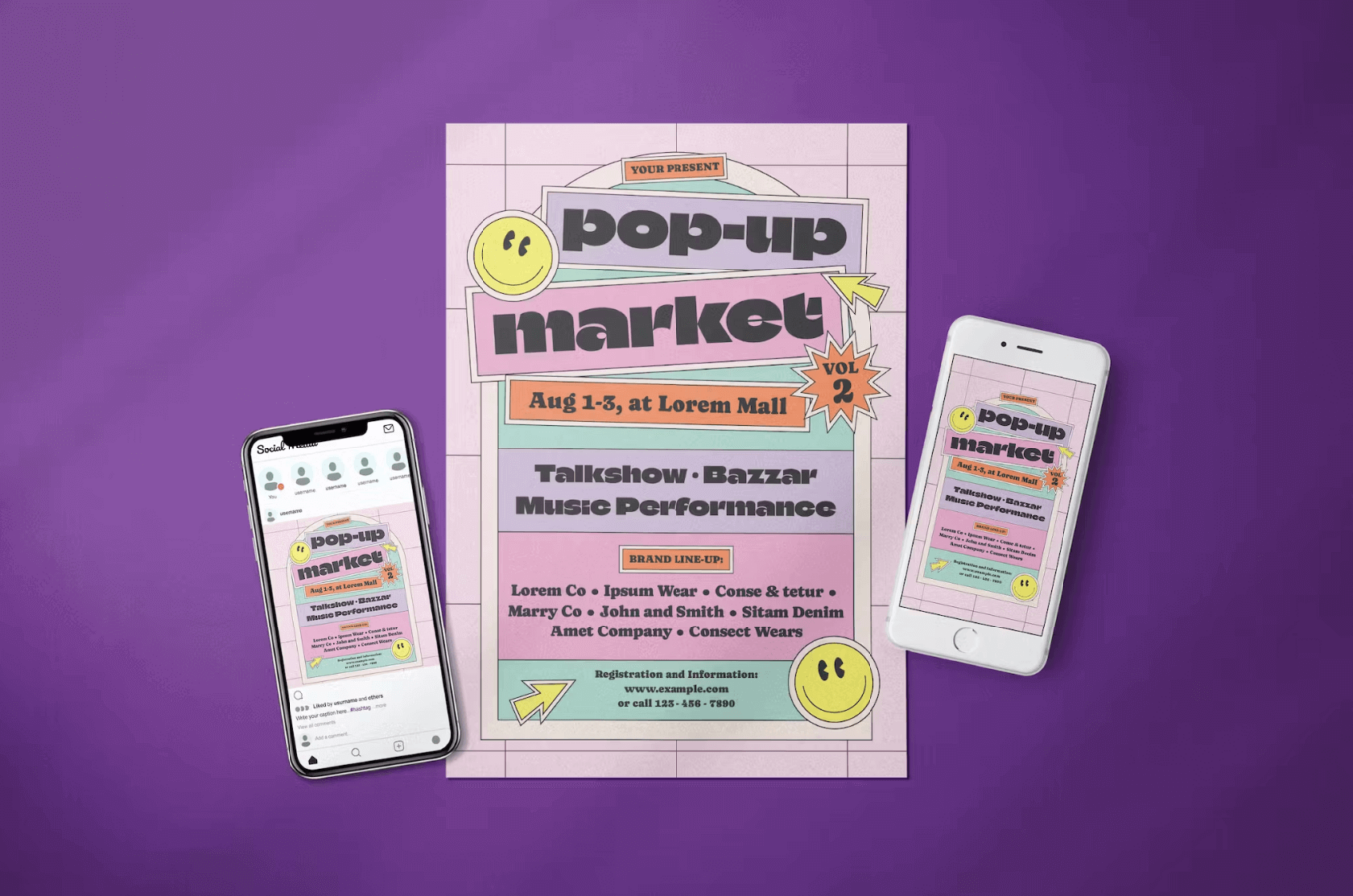 Pop up Market - Flyer Media Kit by SlideFactory, one of Monie's favorite graphics items.