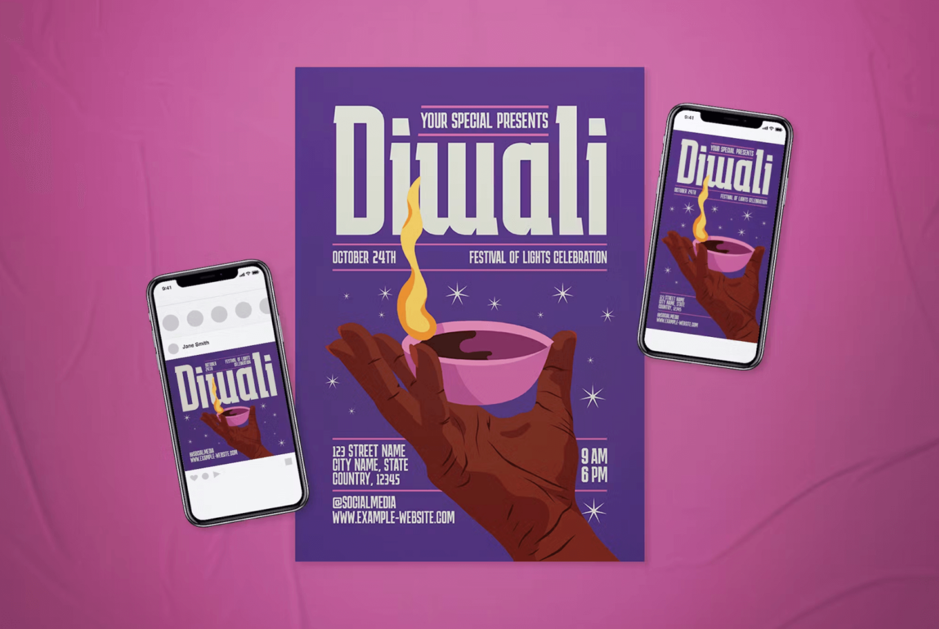 Diwali Flyer Set by dannyaldana