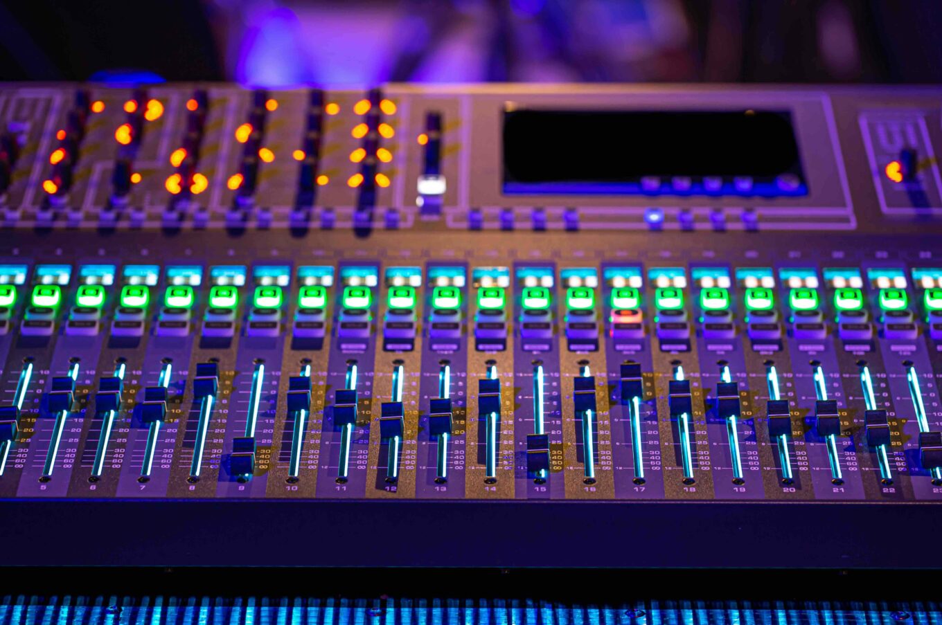 Digital mixer in recording studio by puhimec