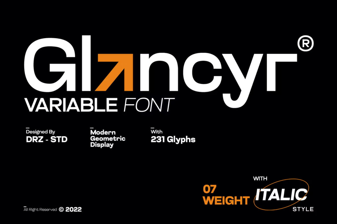Glancyr - Modern Geometric Font by drizy