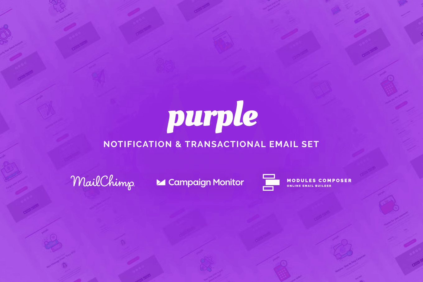 Purple - Notification Email Templates by Psd2Newsletters