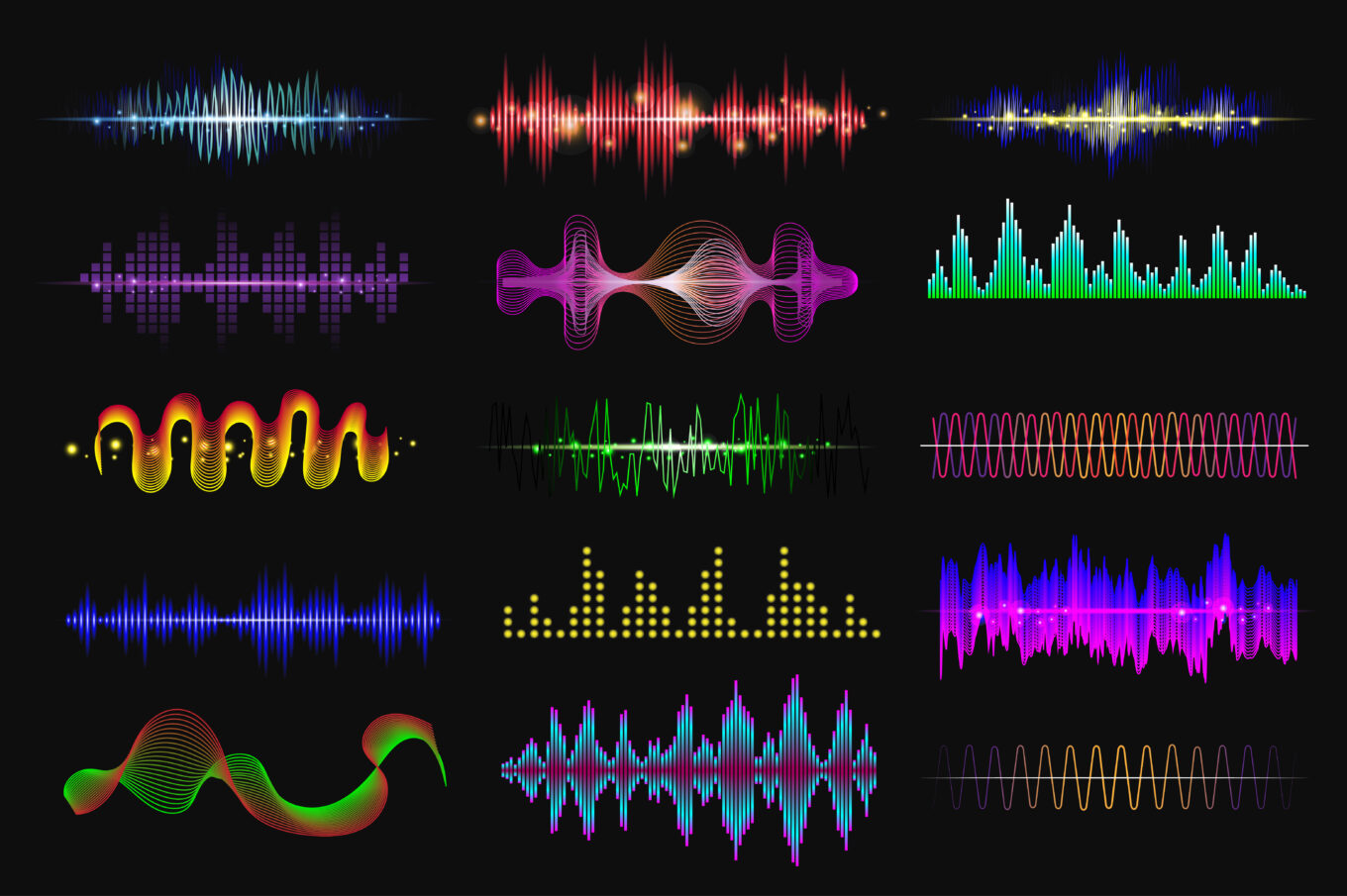 Sound Waves Set by alexdndz